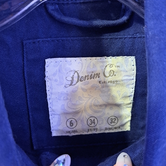 Denim Co | Blue & pink cute patterned Light womens utility jacket - Picture 12 of 13